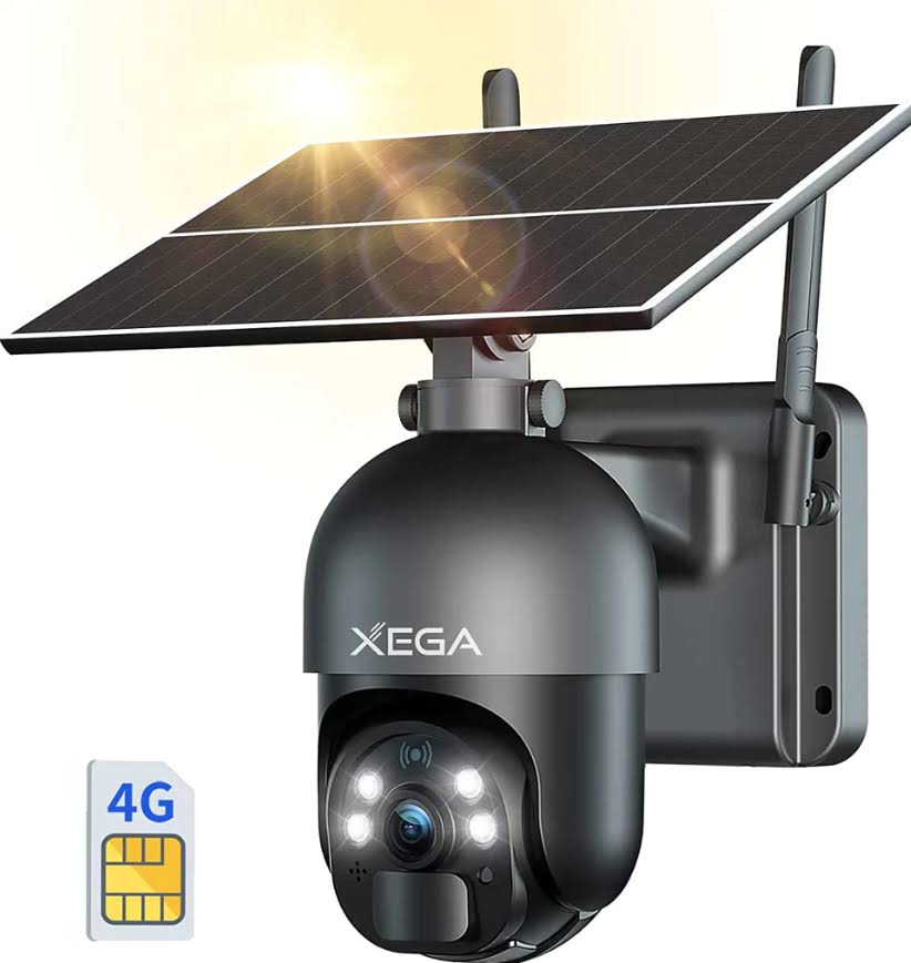 3g/4g Lte Cellular Wireless Outdoor Solar Security Cameras,2k Color Night Vision,Pir Motion Detection,No Wifi,2-Way Talk,Ip66