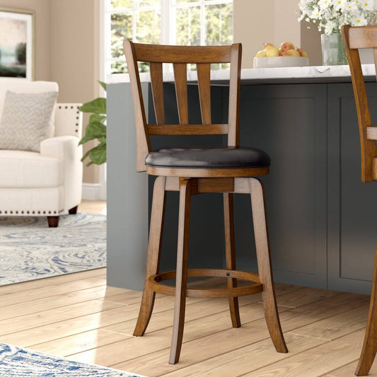 Swivel Bar & Counter Stool Darby Home Co Seat Height: Bar Stool (29.5 Seat Height), Color: Cherry