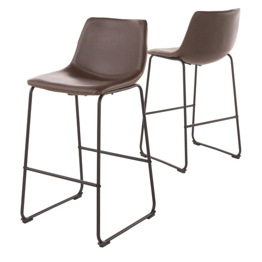 24-Inch Faux Leather Counter Stool By Christopher Brown