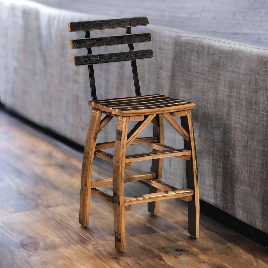 Whiskey Barrel Stave Bar Stools