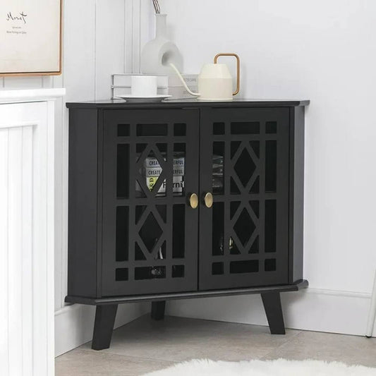 2 Door Corner Accent Cabinet Wade Logan