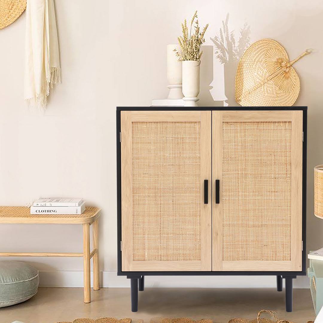 34.6 2 Door Tall Accent Cabinet Sand & Stable