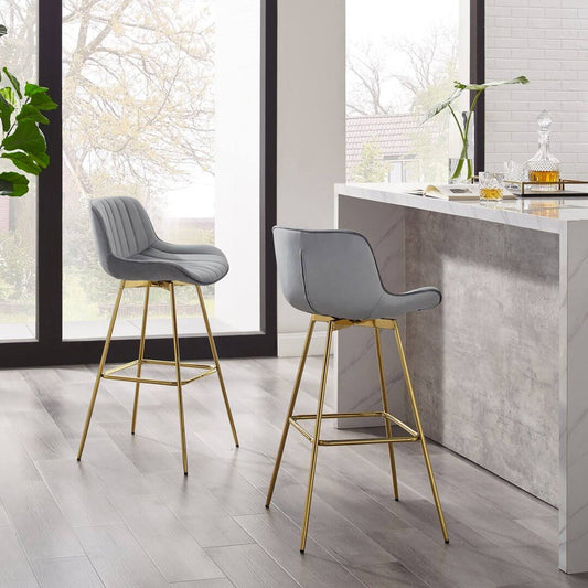 Swivel 28.94 Bar Stool Everly Quinn