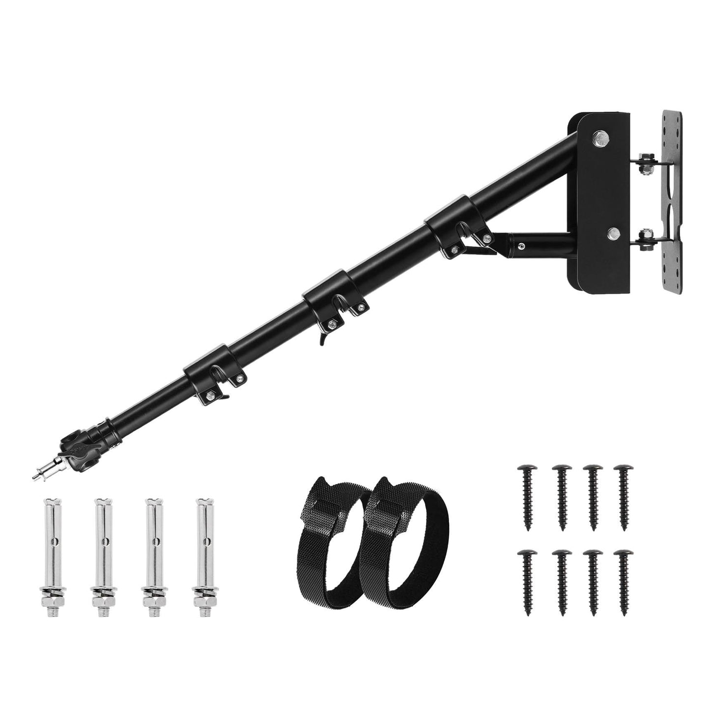 Wall Mount Triangle Boom Arm 39.37inch/100cm, Ring Light Mount Support 180°Flexible Rotation For Studio Video Light, Monolight, Photography,