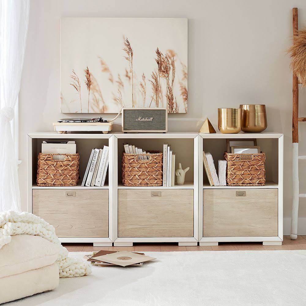 Triple 1-Drawer Storage Cabinet With Feet