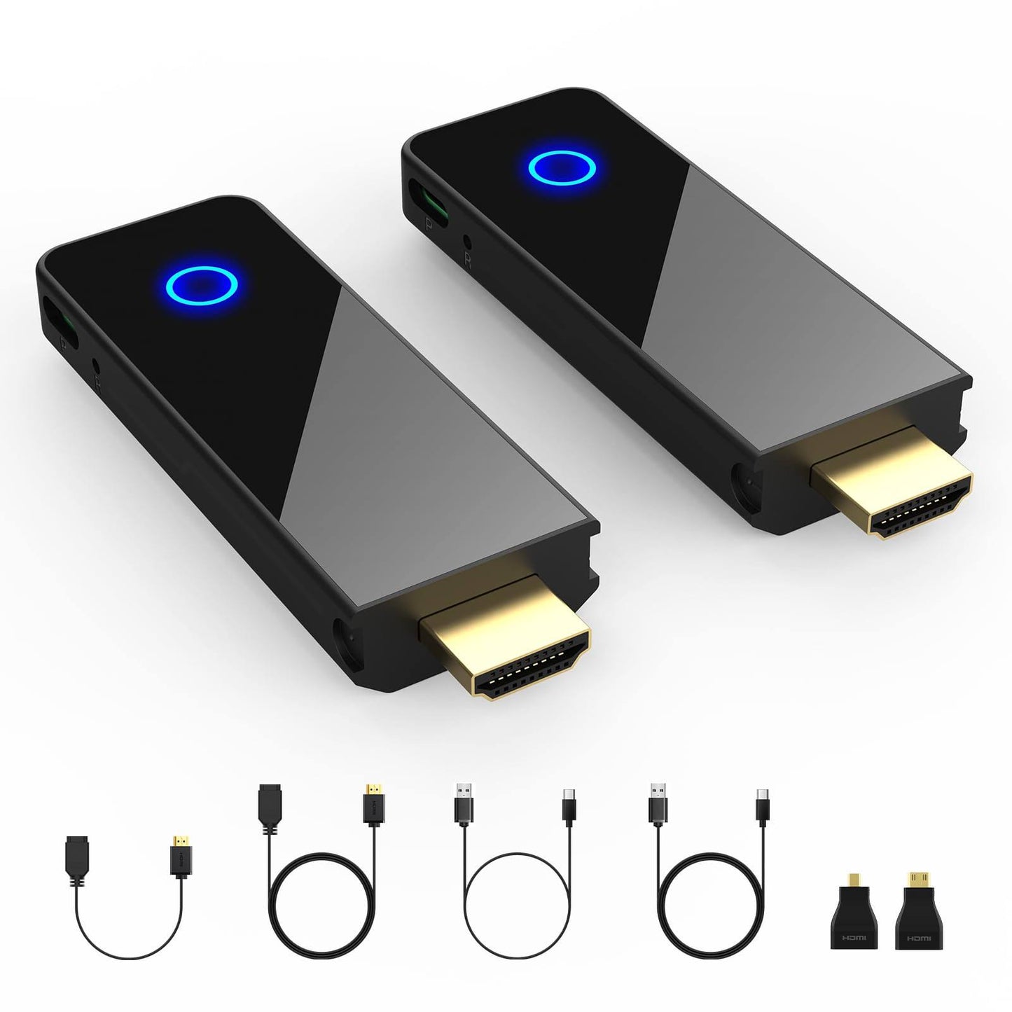 Wireless Hdmi Transmitter And Receiver, Mini Size Portable, 98ft(30m), 2.4/5.8ghz Wifi, 1 Tx To 4 Rxs, 1080p Full Hd For Streaming From Dvd,