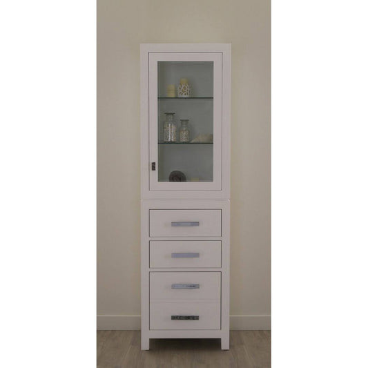 21 W X 72 H X 17 D Solid Wood Linen Cabinet  Finish