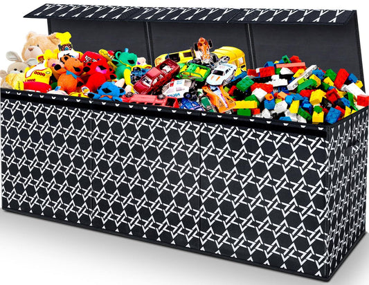 Toy Box, Toy Box For Boys, Toy Chest Storage, Collapsible Sturdy Kids Storage Bins With Lid & Handles, Extra Large Toy Box Chest Storage