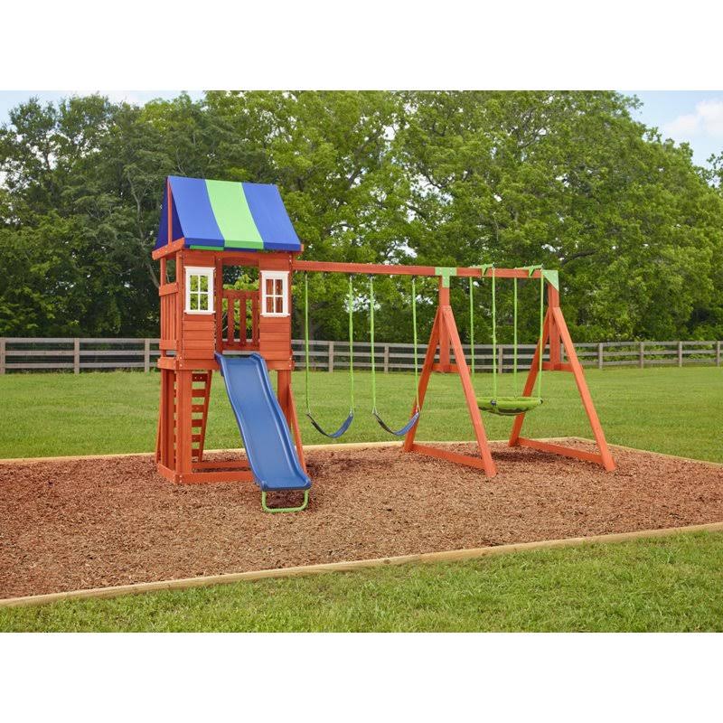 West Fork Wooden Playset Brown - Swing Sets/Bounce Houses At Academy Sports