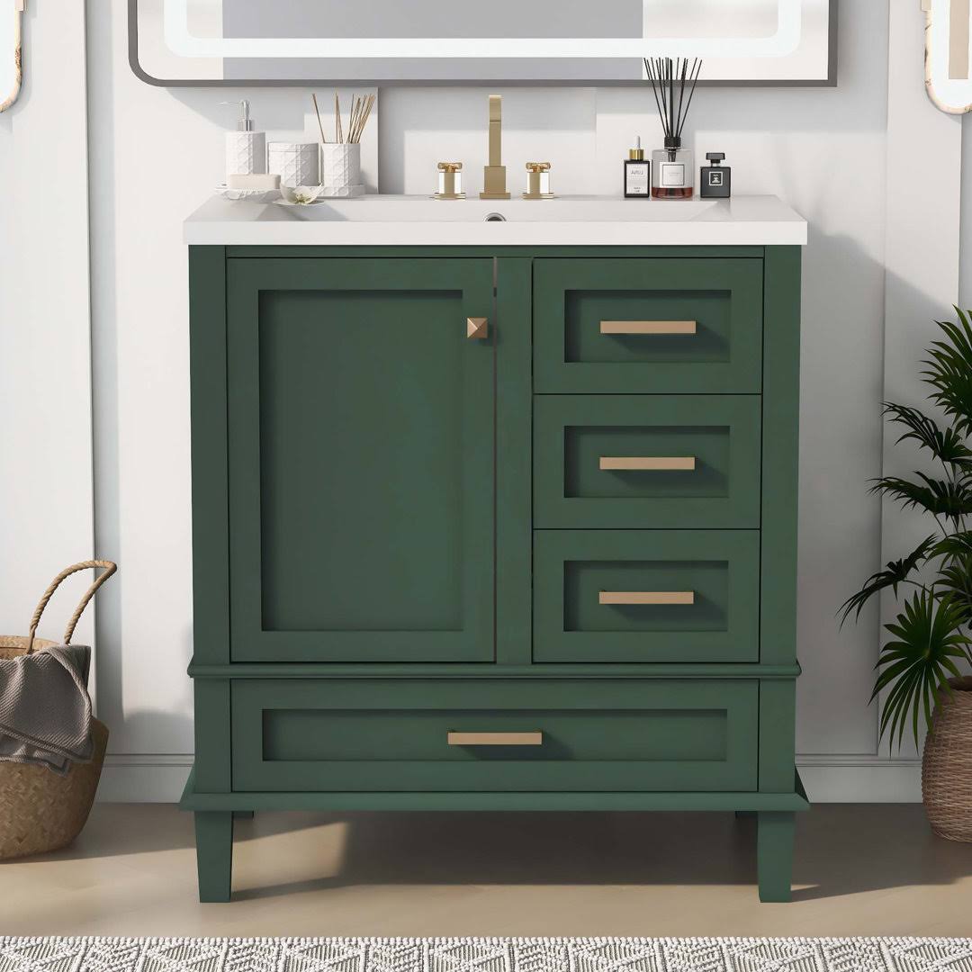 Wood Freestanding Bathroom Cabinet Wildon Home