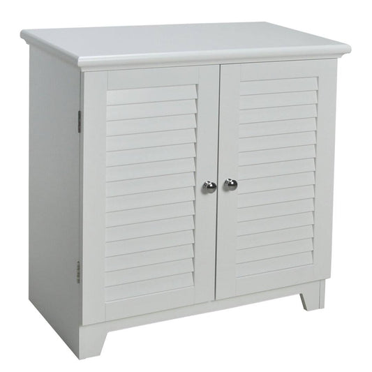 ® Contemporary Country Louvered Double Doors Floor Cabinet