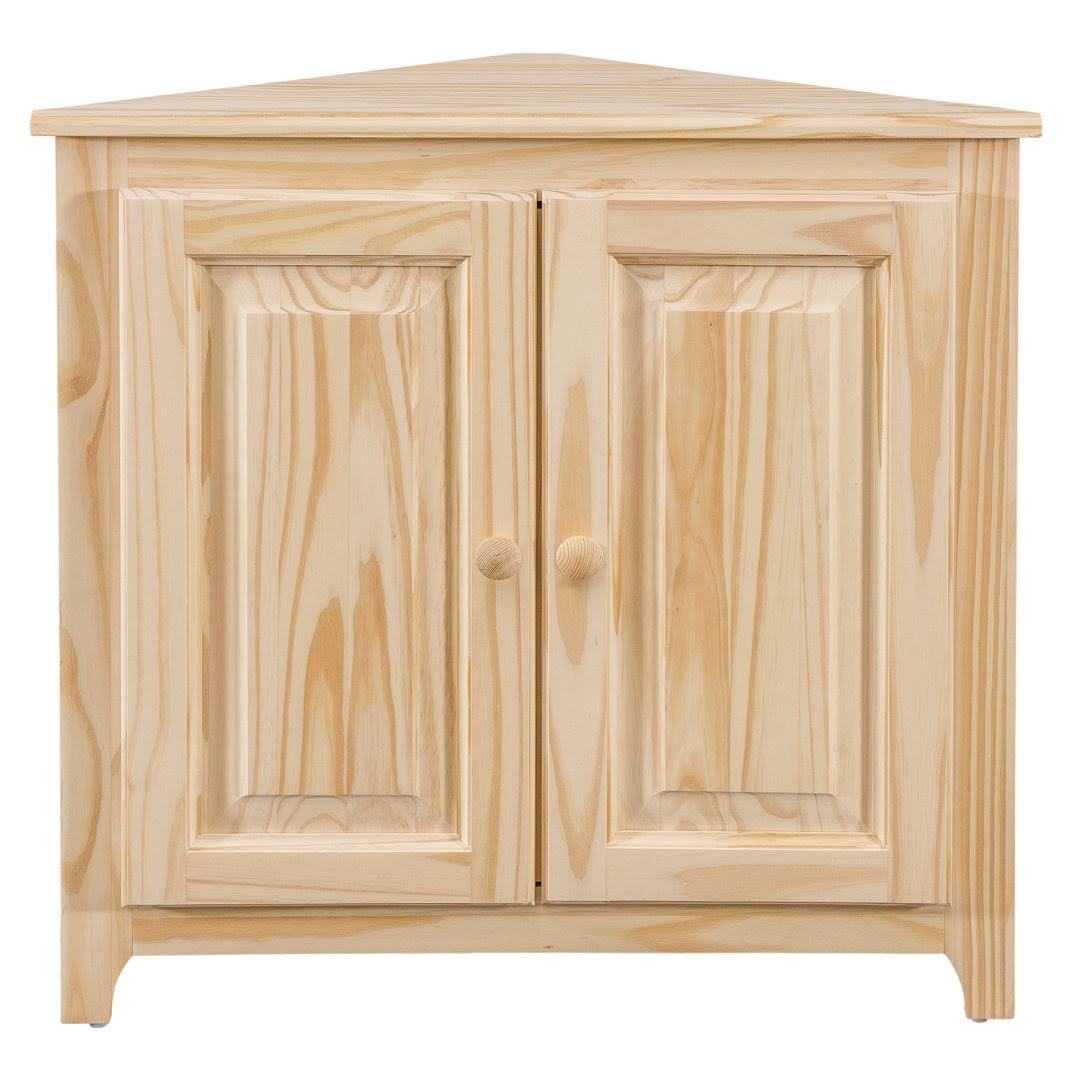 30 H Solid Wood 2-Door Corner Cabinet In Unfinished