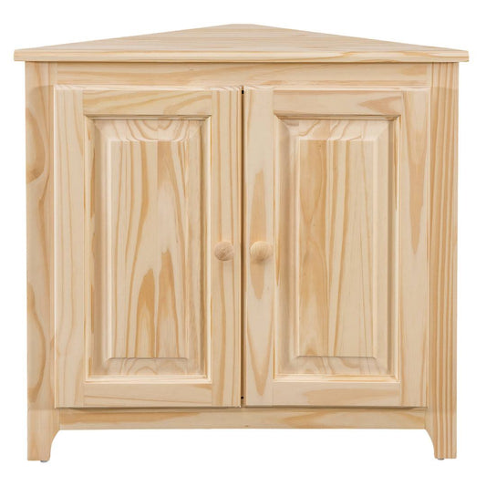 30 H Solid Wood 2-Door Corner Cabinet In Unfinished