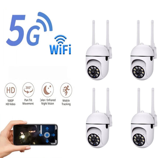 4 Pack 5g Wifi Waterproof Surveillance Camera Ir Night Vision