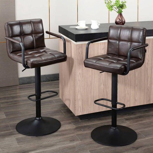 Swivel Adjustable Height Bar Stool 17 Stories Seat