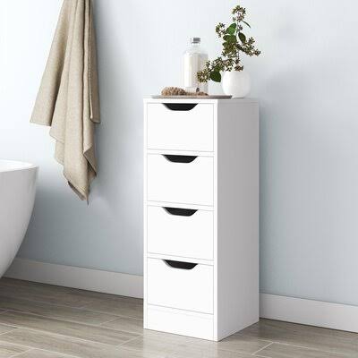 11.8 W X 31.5 H X 11.8 D Free-Standing Bathroom Cabinet Dotted Line