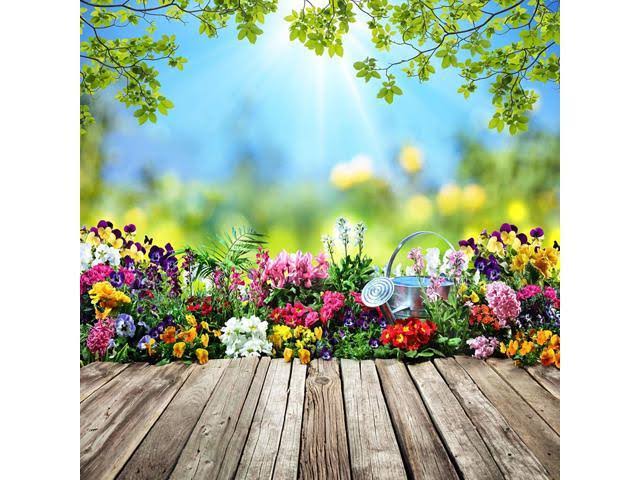 10x10ft Spring Backdrop For Photography Flowers Wood Floor Photo Background For Kids Children Studio Props 11452