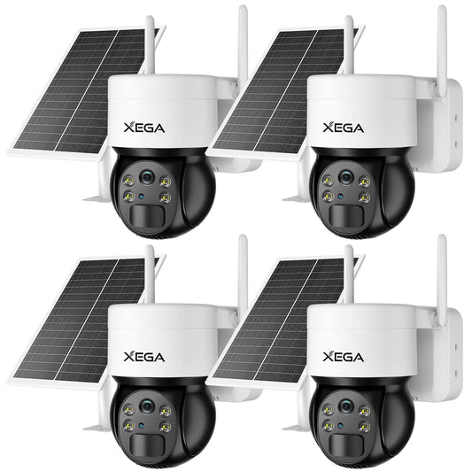 3g/4g Lte Outdoor Wireless Solar Powered Cellular Security Camera 2k Hd Color Night Vision 355°/120