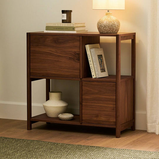 Walnut Storage Cabinet Solid Wood