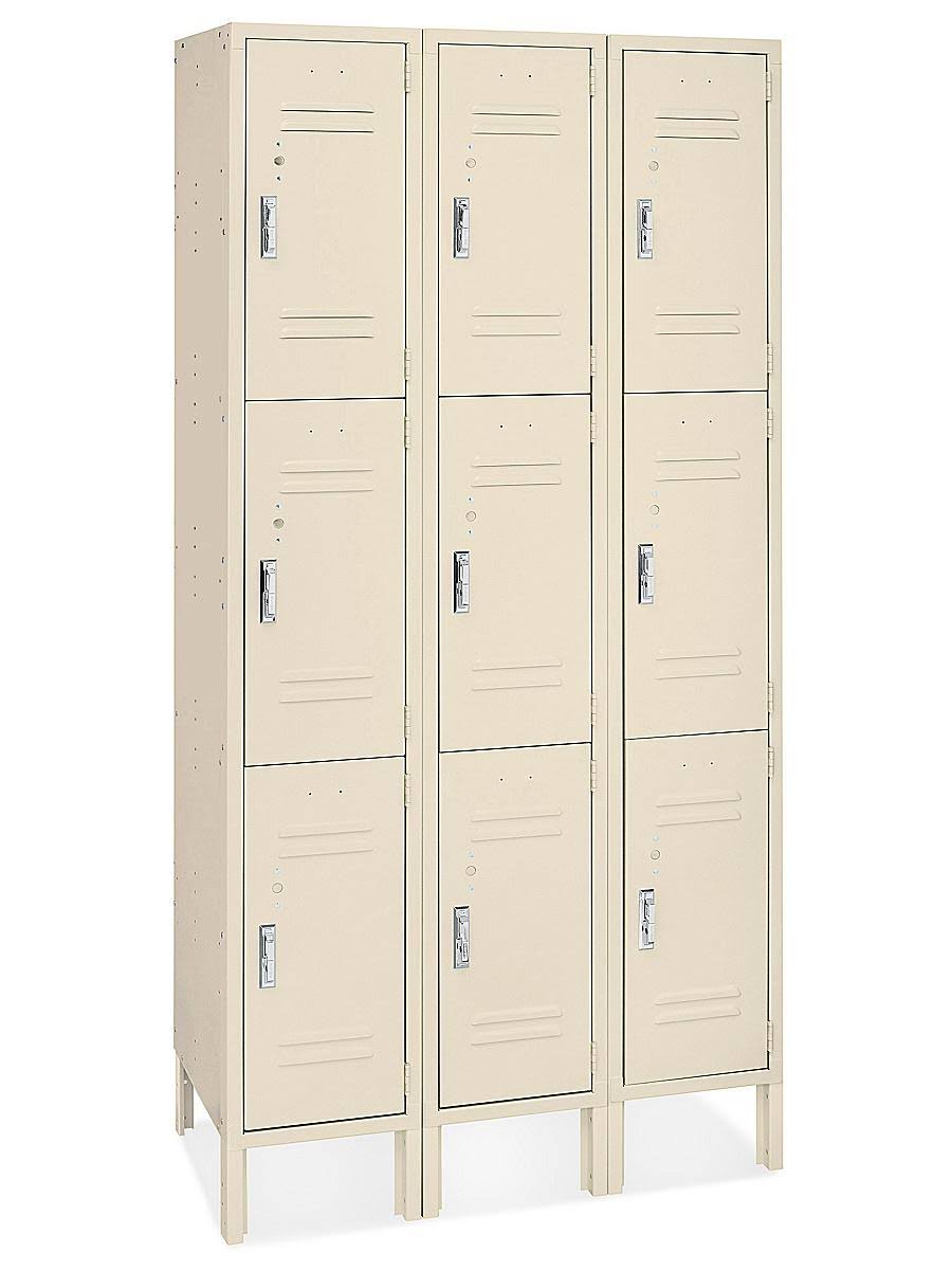 Three Tier Lockers 3 Wide Unassembled