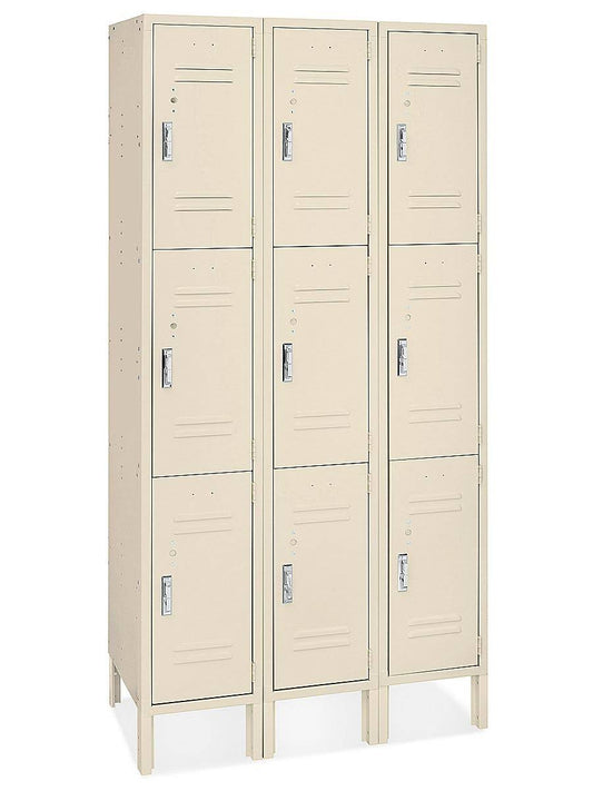 Three Tier Lockers 3 Wide Unassembled