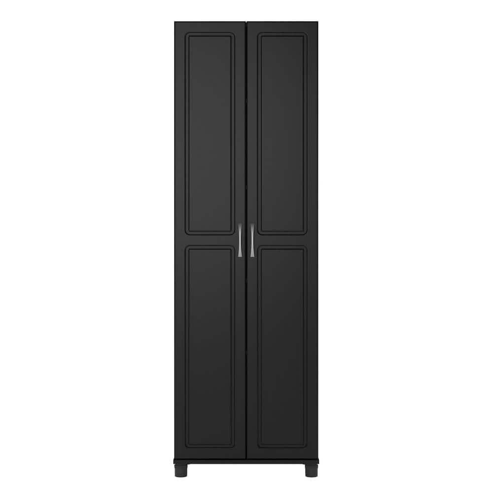 24 In. Obsidian Black Utility Storage Cabinet