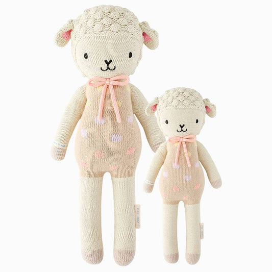 The Lamb (Pastel) Hand-Knit Doll - Cuddle+Kind