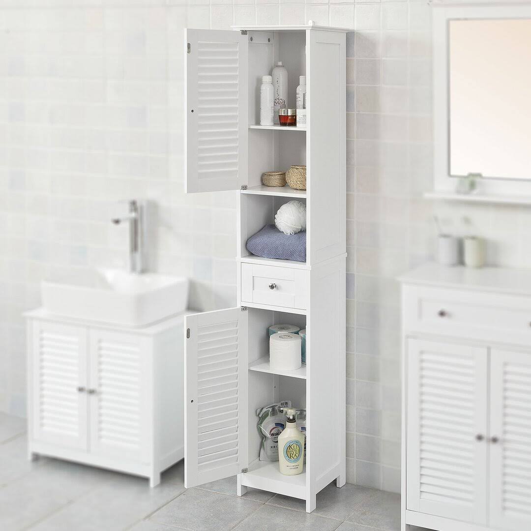 12.6 W X 66.3 H X 11.81 D Linen Cabinet  Finish