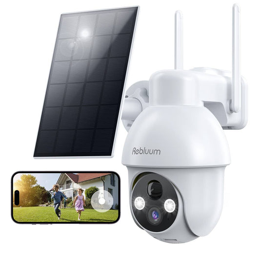 2k Solar Security Cameras Wireless Outdoor, 3mp Battery Powered 360 Security Camera, 2.4ghz Wifi Only, Color Night Vision, Smart Motion