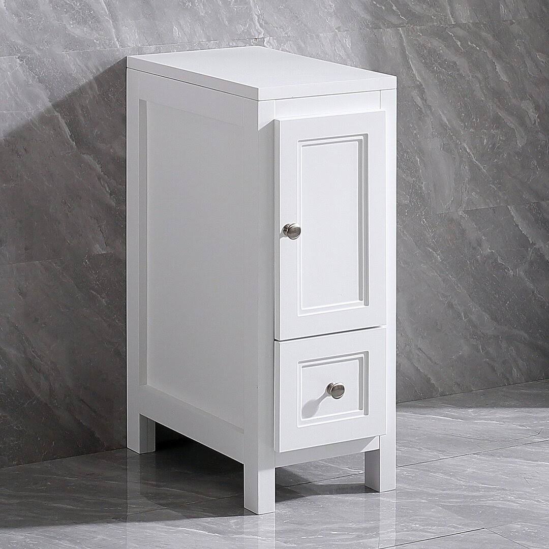 12 Bathroom Side Cabinet 3 Drawers Storage Free-Standing Cabinet Wooden