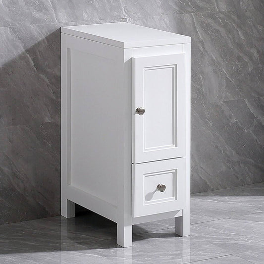 12 Bathroom Side Cabinet 3 Drawers Storage Free-Standing Cabinet Wooden