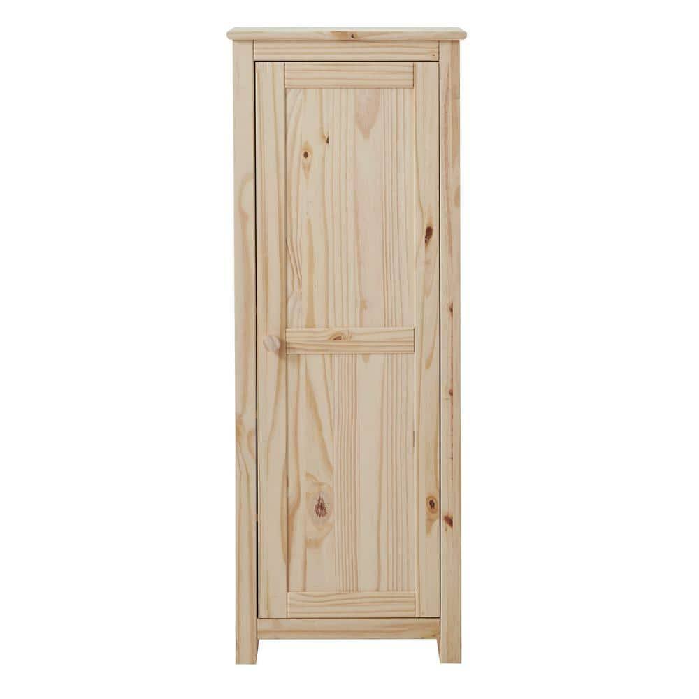 Unfinished Natural Pine Wood Accent Cabinet