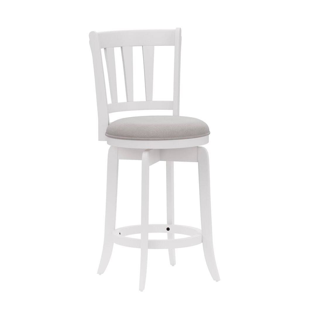 Swivel Bar & Counter Stool Darby Home Co Seat Height: Counter Stool (25.5 Seat Height), Color: Gray/White