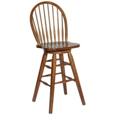 ® Clippercove Swivel Solid Wood 24 Counter Stool