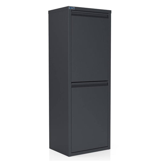 Tilt Out Antibacterial Multipurpose Storage Cabinet 2 Bin  Finish