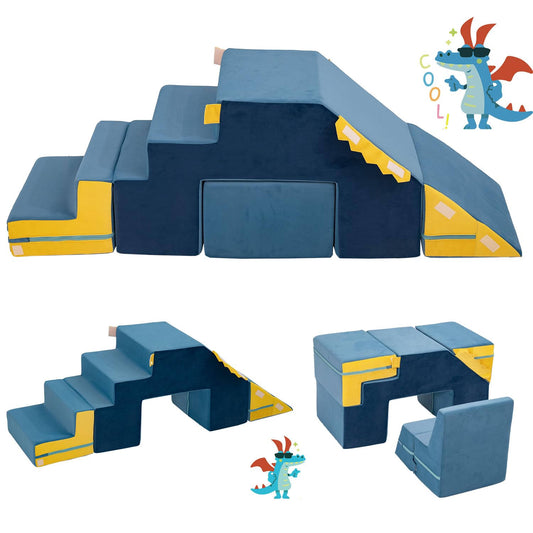 Toys Foam Soft Play For Toddlers 1月3日 Sun & Summer Dinosaur Foldable Soft Climber Play Sets,Indoor Beginner Playground Toddler Climber