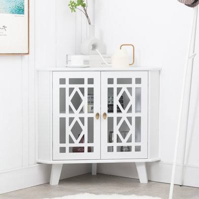 2 Door Corner Accent Cabinet