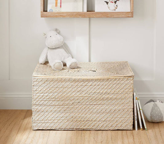 White Washed Toy Chest