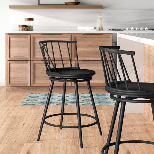 Swivel 24 Counter Stool (Set Of 2)  Color: Black