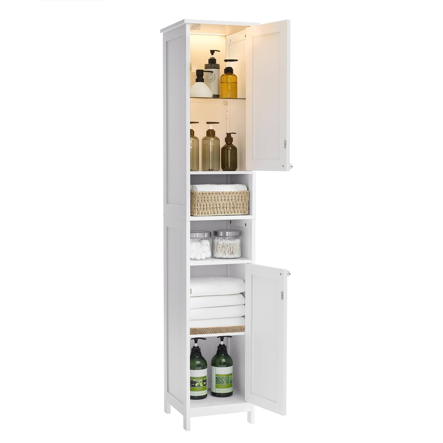 Tall Bathroom Cabinet With Lights Slim Bathroom Storage Cabinet