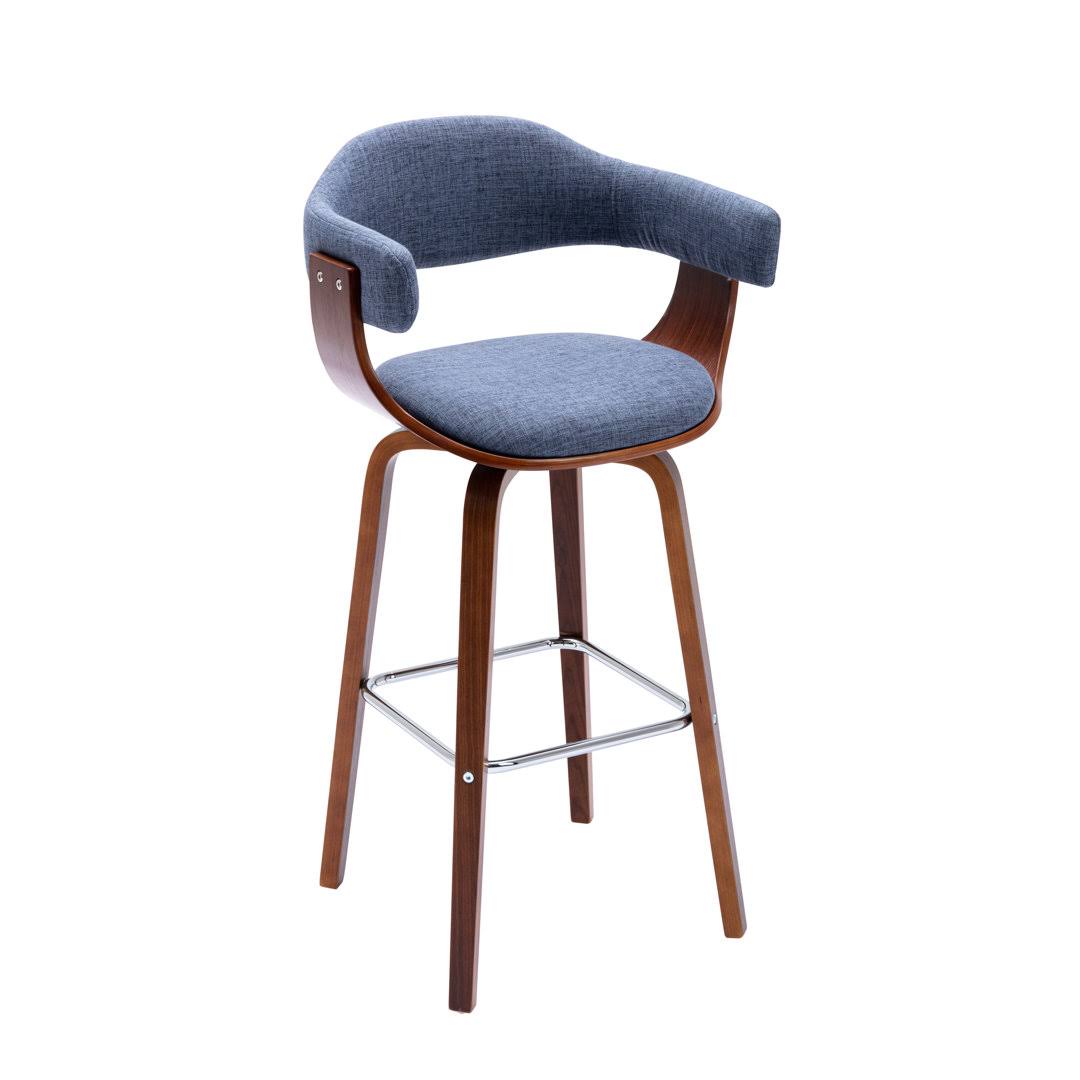 ® Alminus Swivel Bar Stool Fabric Upholstery