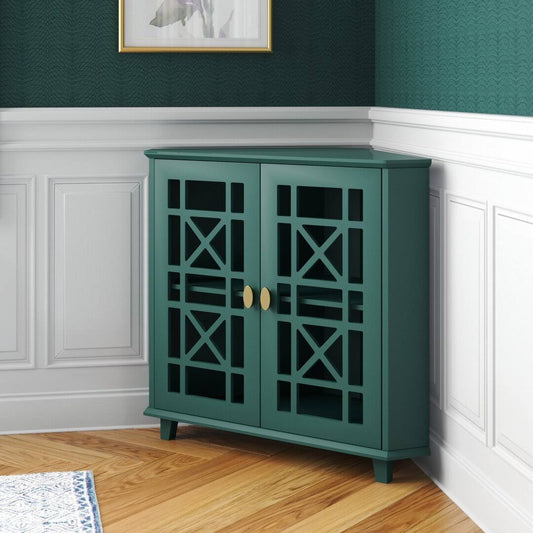 2 Door Corner Accent Cabinet