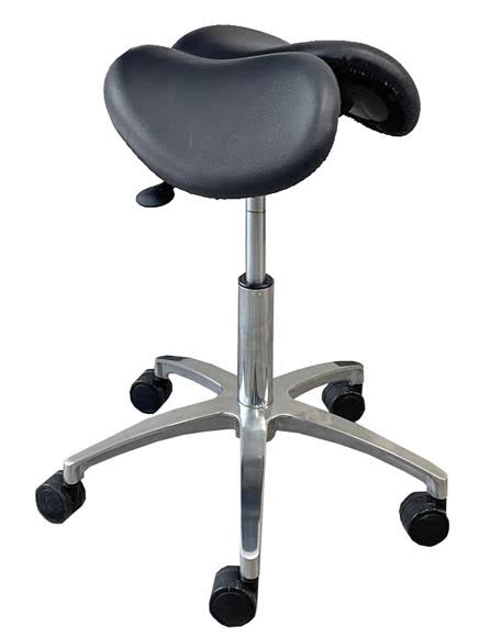 300 Lbs. Capacity Split Seat Saddle Stool - 22 - 29 Seat Height