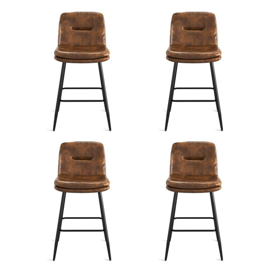 Upholstered Leather Bar & Counter Stool