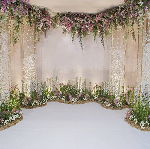 Wedding Backdrops 10x10ft Flower And Wedding Decoration Photography Background Fresh Flowers Spring Indoor Chic Wall